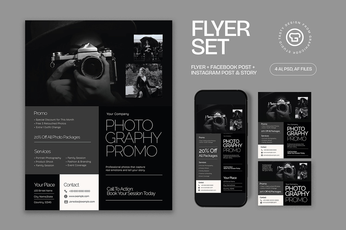 Photography Promo Flyer - Affinity, a Flyer Template by graphicook (Photo 1 of 3)