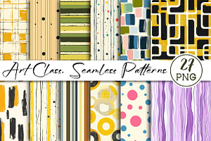 Art Class. Seamless Patterns, an Illustration by Libby Wishes