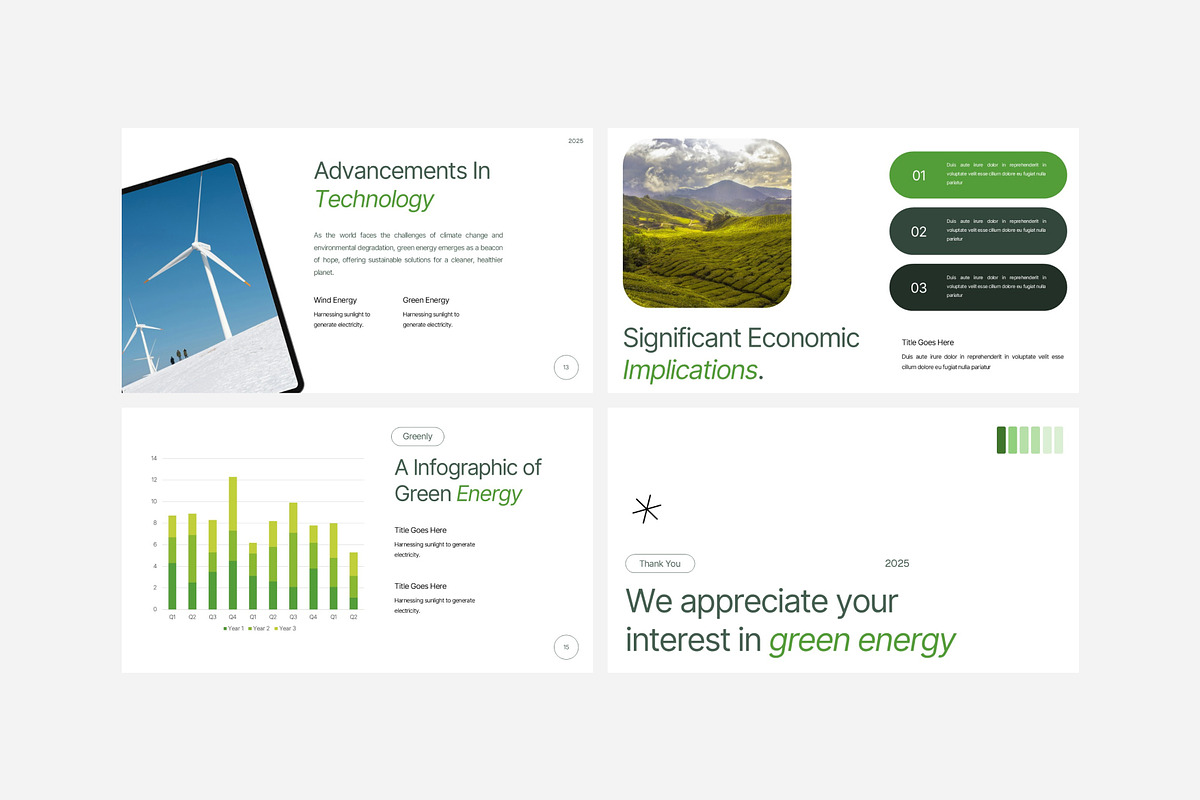 Minimalist Green Energy Presentation, a Presentation Template by Eklip Studio (Photo 2 of 5)