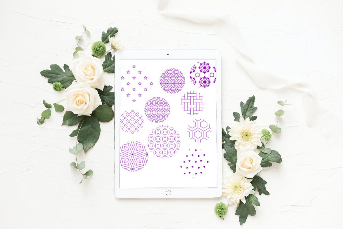 15 Geometric Patterns Brush Stamps, a Brush Add-On by Manifesto Design Gallery (Photo 4 of 5)