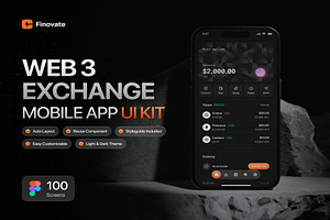 Web3 Crypto Mobile App UI Kit, an UI Kit Template by Creative Perspective