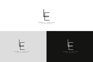 Alphabet icon monogram logo EL or LE, a Branding & Logo Template by Aleesher