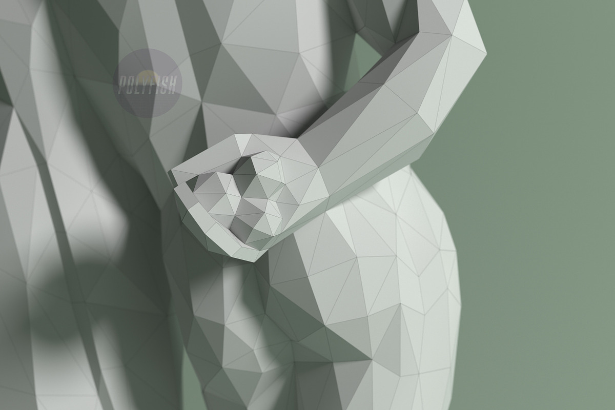 DIY Statue Set #1 3D model template, a Templates & Theme by PolyFish (Photo 9 of 17)