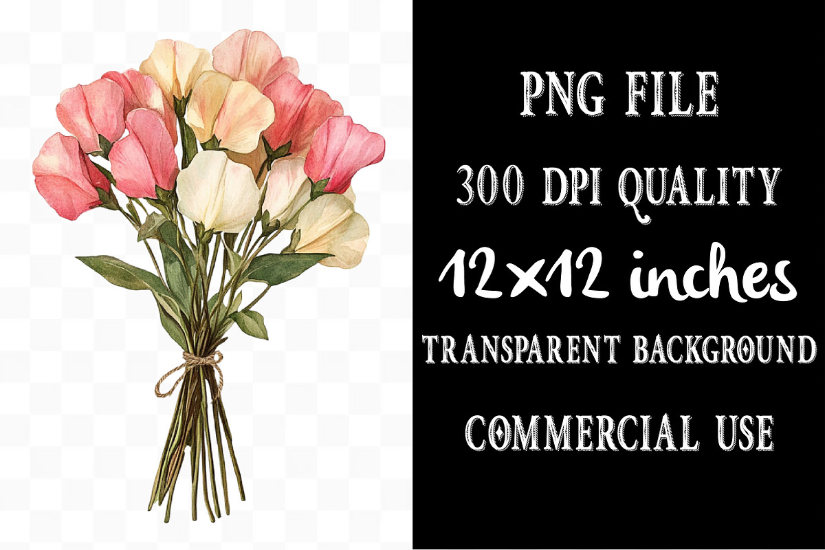 Sweet Pea Flower Clipart Bundle, an Illustration by Designking (Photo 4 of 5)