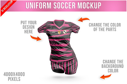 Women's Uniform Soccer Mockup PSD, a Shirt Mockup by Bruno's Shop