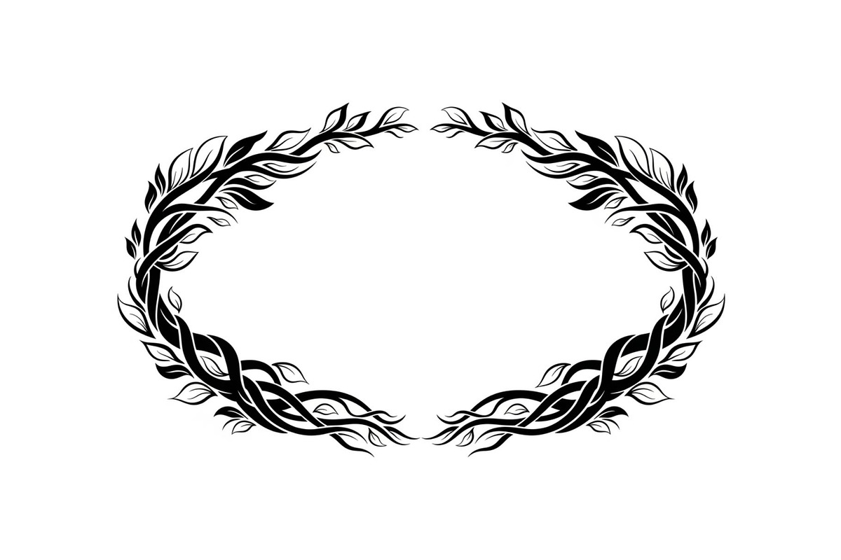 Nature Wreath Frame Vector Bundle, an Illustration by jahid234 (Photo 50 of 51)