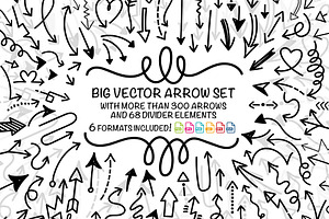 Big Vector Arrows and Dividers Set