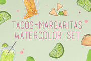 Watercolor Tacos & Margaritas, a Food Illustration by R.Ewers Designs (Thumbnail 1 of 3)