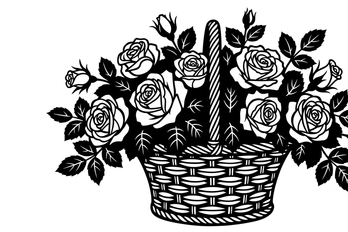 Charming flower basket wall art, an Illustration by Amazin_art (Photo 28 of 32)