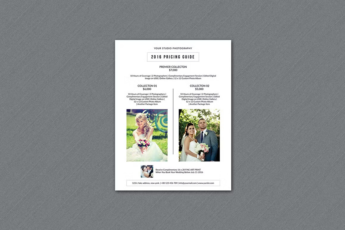 Wedding Photography Pricing Guide, a Flyer Template by Template Shop (Photo 3 of 6)