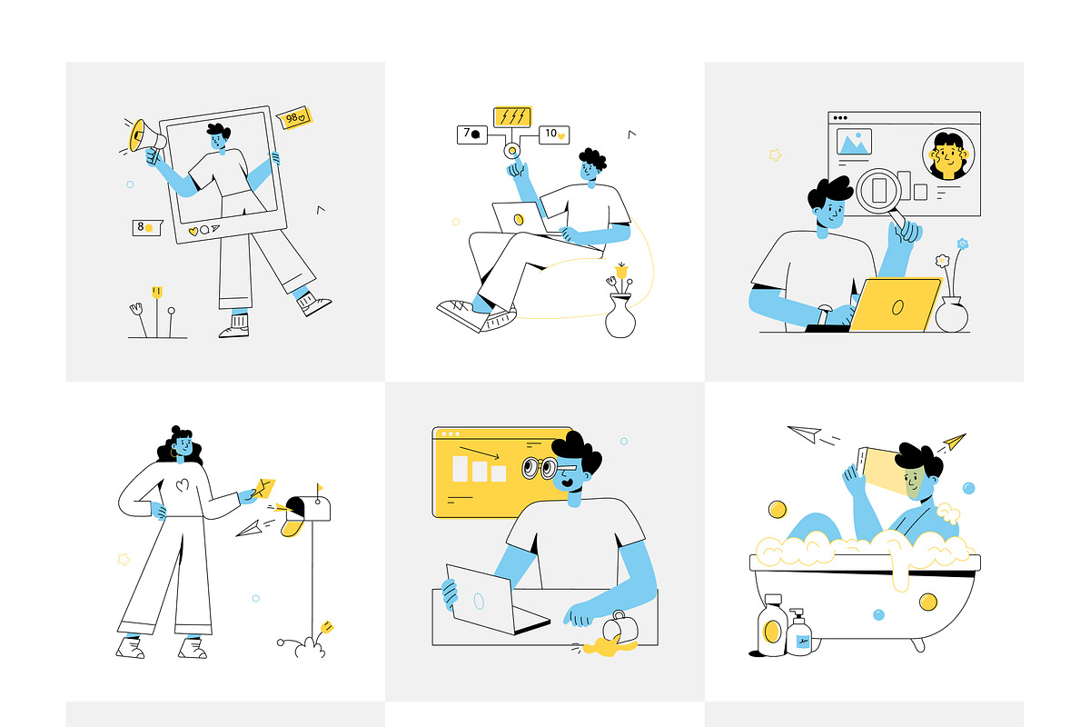 Animated Marketing Mini Illustration, a Person Illustration by Prosymbols (Photo 5 of 13)