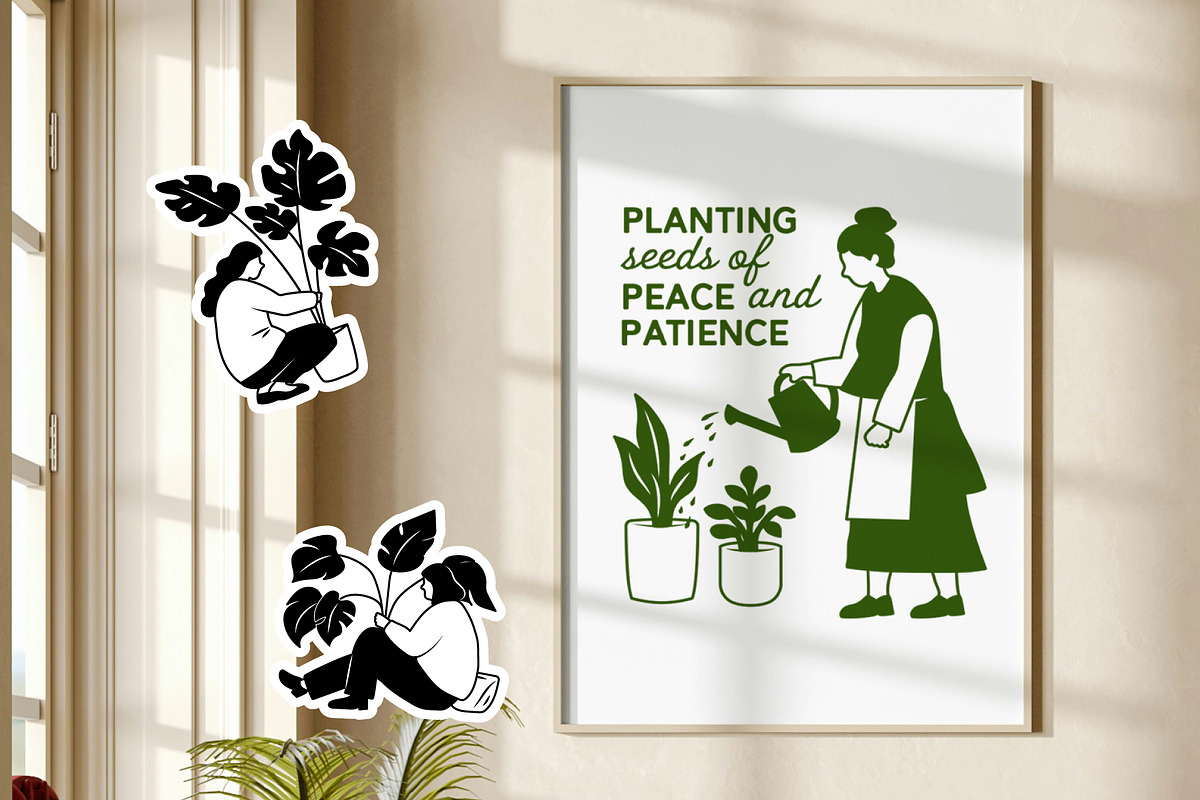 Cozy Lifestyle : Pet, Book, Plant, a Person Illustration by Jiwstudio (Photo 21 of 21)