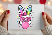 Pink Glitter Easter Bunny Coquette, an Illustration by Canvas Craft (Thumbnail 6 of 6)