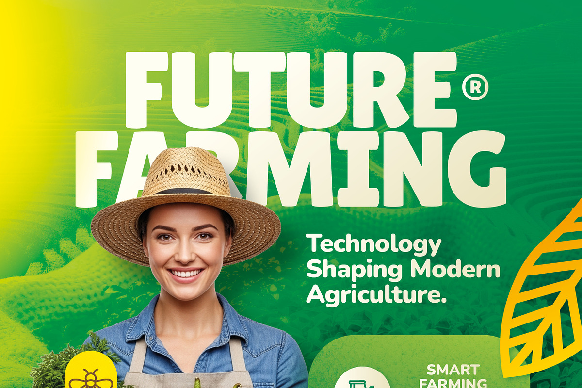 Organic Farming Flyer Template, a Flyer Template by grafilker (Photo 2 of 2)
