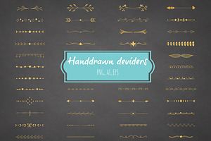 Handdrawn deviders clipart 