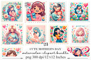 Cute Mother's Day Postage Stamp, an Illustration by Designking (Thumbnail 1 of 4)