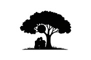 Romantic Couple in Nature Silhouette, a Graphic by Artivon (Thumbnail 7 of 13)