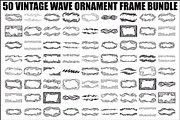 Vintage Wave Ornament Frame Bundle, an Illustration by Designer_Momina (Thumbnail 1 of 51)