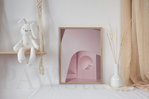 Nursery Photo Frame Mockup 3x4