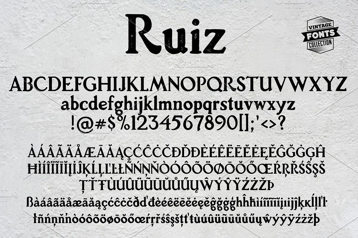 Ruiz - 2 vintage fonts preview 4