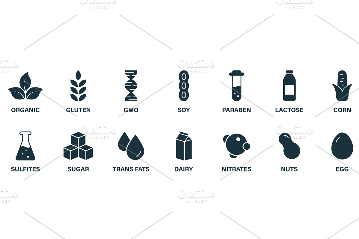 Organic Allergy Ingredient, an Object Illustration by Vector Creator
