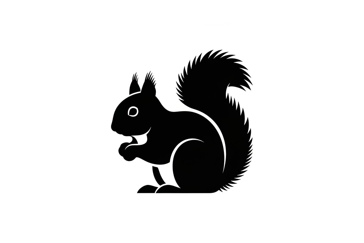 Squirrel Silhouette Vector Bundle, an Illustration by yasushie (Photo 47 of 48)