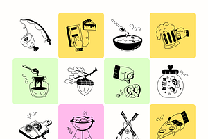 Animated Thanksgiving Doodle Icons