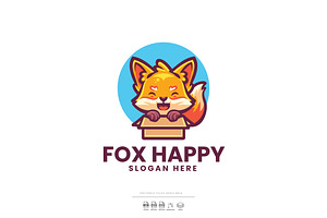 Fox Happy Logo Design, a Branding & Logo Template by Ary_ngeblur