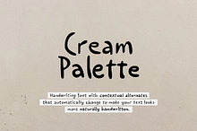 Cream Palette Natural Handwritten