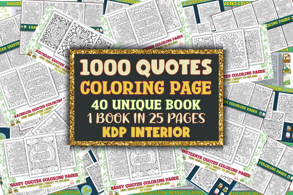 1000 Quotes Coloring Pages, an Object Graphic by protabsorkar11 (Photo 1 of 22)