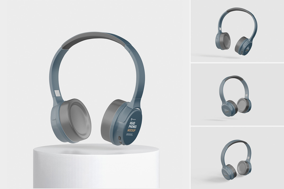 Headphones Mockup, a Wearable Device Mockup by tiyasprabawa (Photo 1 of 5)