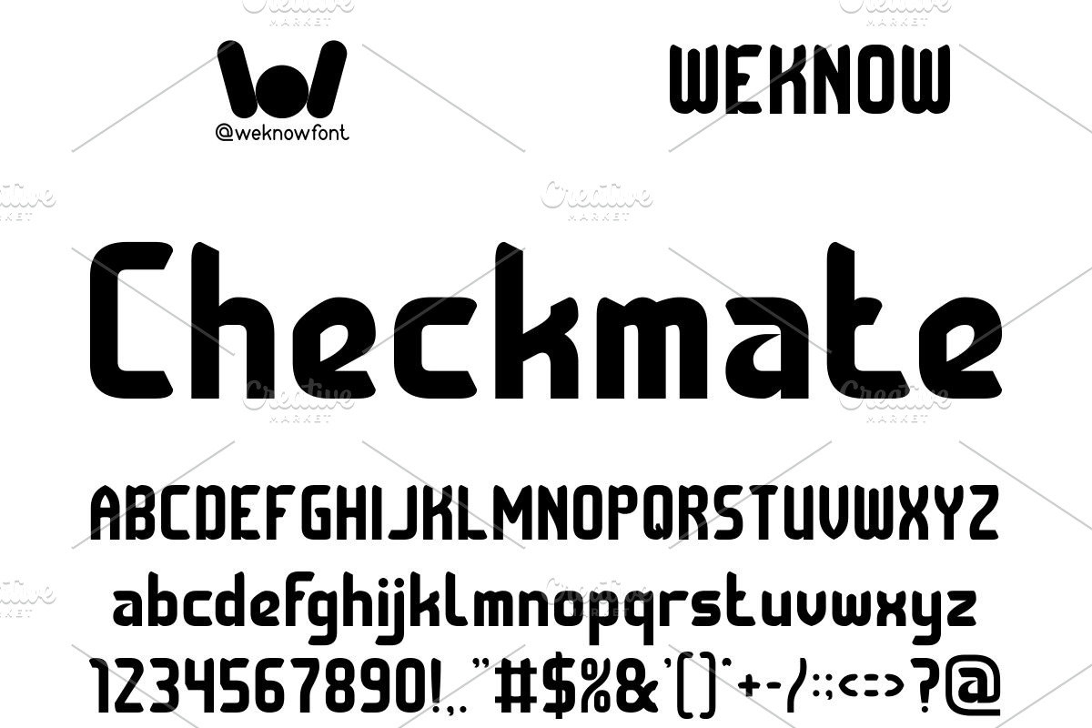 Checkmate font, a Sans Serif Font by weknow (Photo 1 of 8)