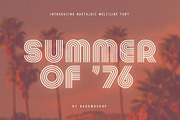 Summer 0f 76 - Multi-Line Font, a Font by Darumo Shop (Thumbnail 1 of 8)