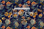 Jungle Roses - Seamless Patterns, a Pattern Graphic by texvogue (Thumbnail 1 of 14)