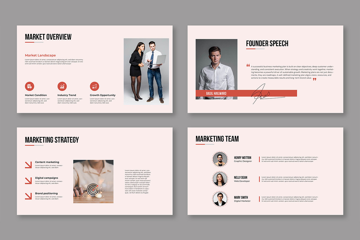 Minimal Business Marketing Plan, a Presentation Template by Mighty-Slide (Photo 3 of 5)