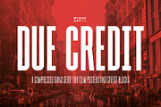 Due Credit: The Film Poster Font, a Sans Serif Font by Wingsart Studio (Thumbnail 1 of 6)