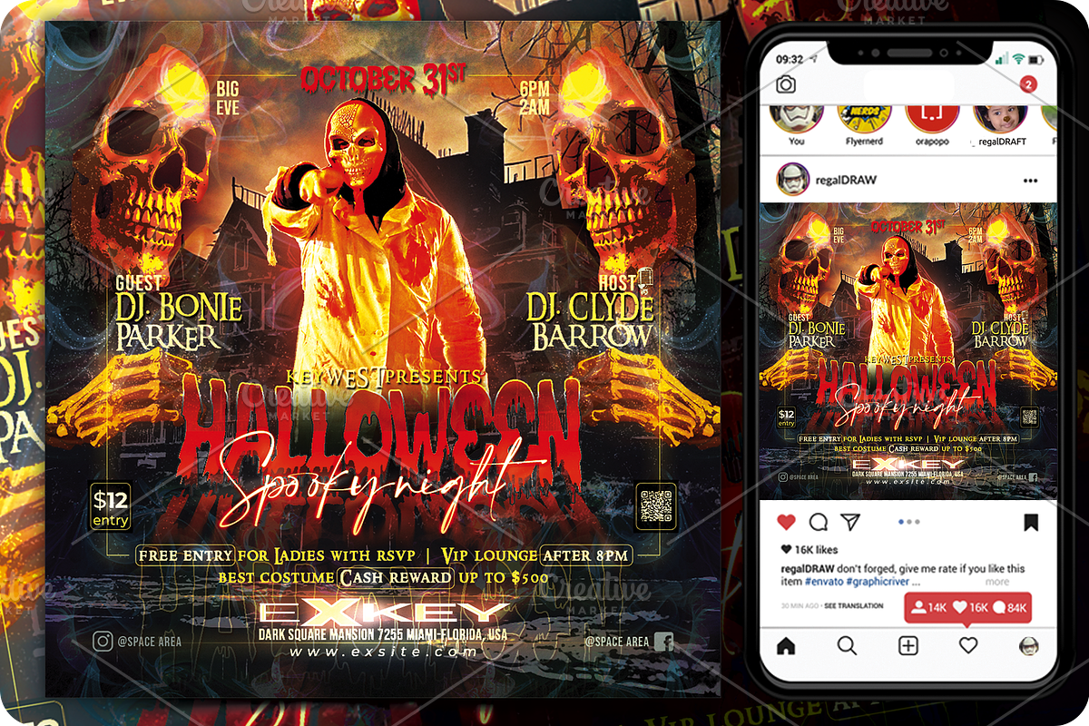 Halloween Flyer, a Flyer Template by regalDRAW (Photo 1 of 3)