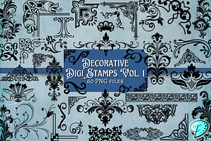 Decorative Digital Stamps Vol. 1 PNG