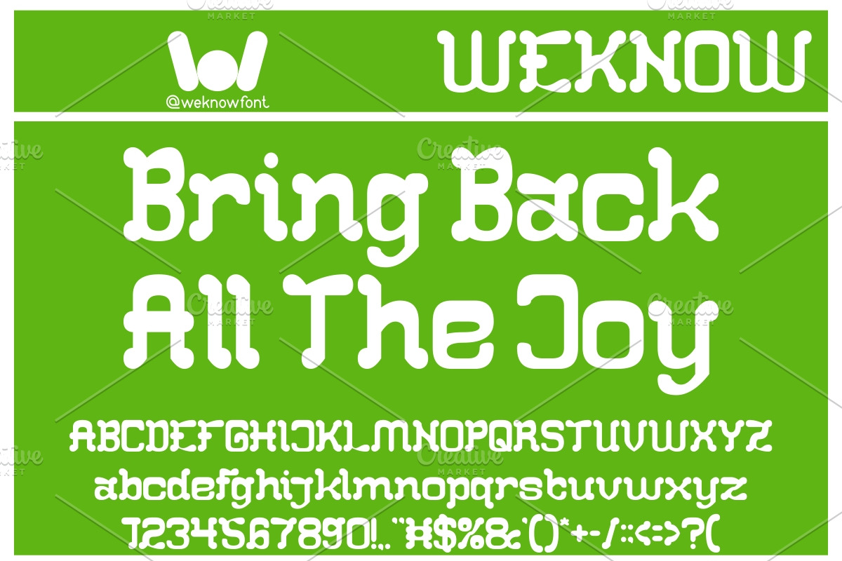 Hero of happiness font, a Font by weknow (Photo 4 of 8)