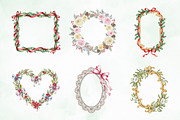 Christmas Coquette Frame Clipart, an Illustration by Creative Art (Thumbnail 2 of 8)