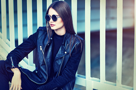 Young woman in sunglasses outdoor stock photo containing sunglasses and woman, a Beauty & Fashion Photo by MaxFrost