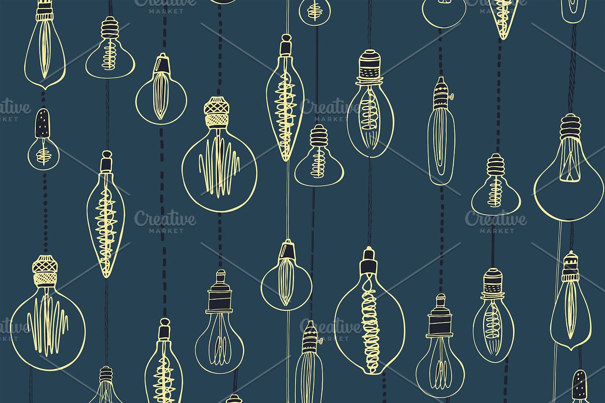 Edison's light bulb, a Pattern Graphic by GooseFrol