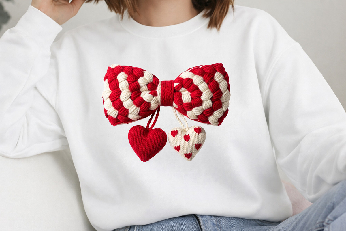 Cozy Valentine Bow PNG, an Illustration by DreamArtGraphic (Photo 3 of 4)
