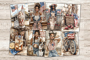 Fourth of July Junk Journal Page, a Person Illustration by GlamArtZhanna (Thumbnail 6 of 10)