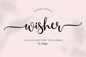 Wisher - Tail Swash Font Script, a Script Font by Airotype