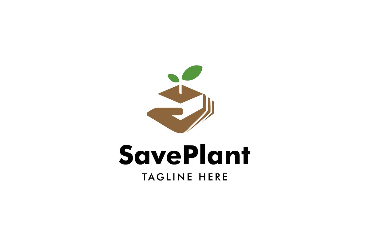 hand hold plant logo, a Branding & Logo Template by ZHR Creative