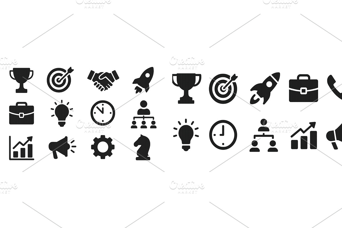 Icons of business and success, a Finance Illustration by ZinetroN
