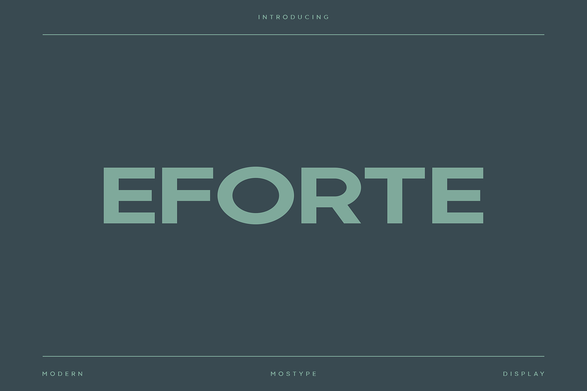 Eforte - Modern Display Typeface, a Font by Letterna (Photo 1 of 4)