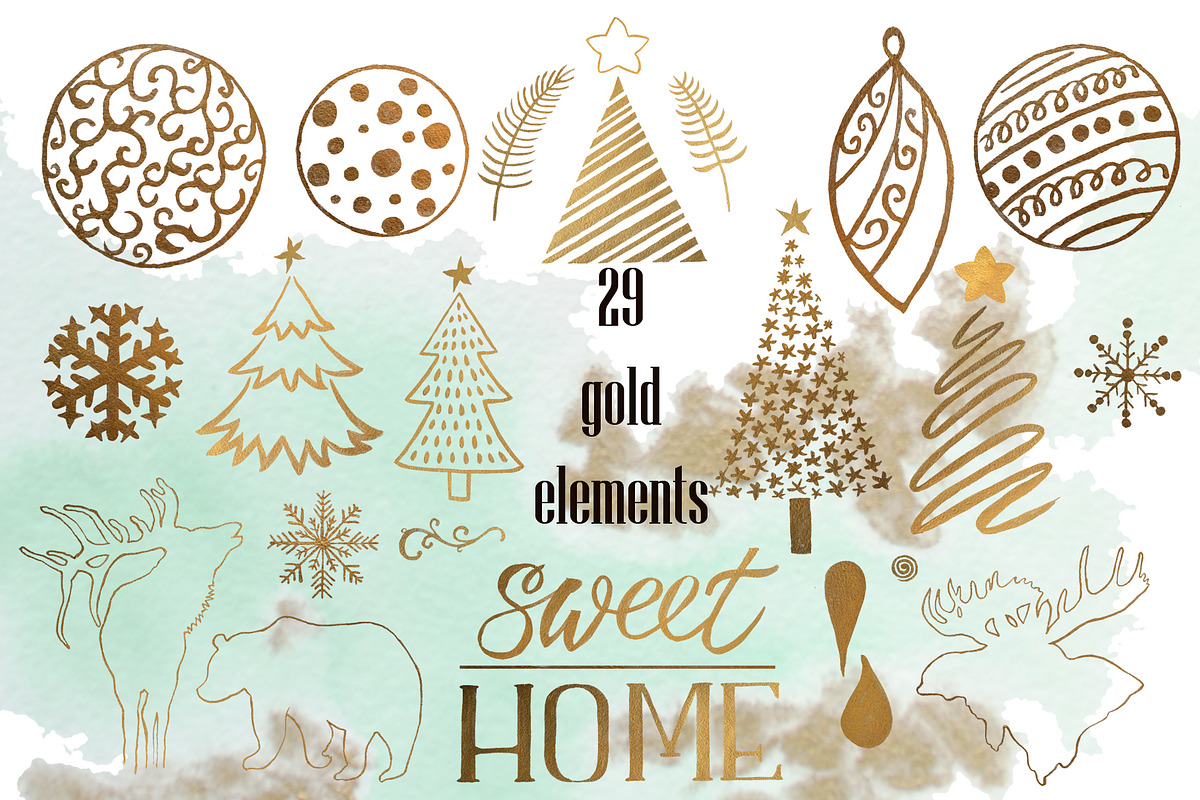 Watercolor Eco Christmas set, an Object Graphic by Ana-Sakuta (Photo 5 of 10)