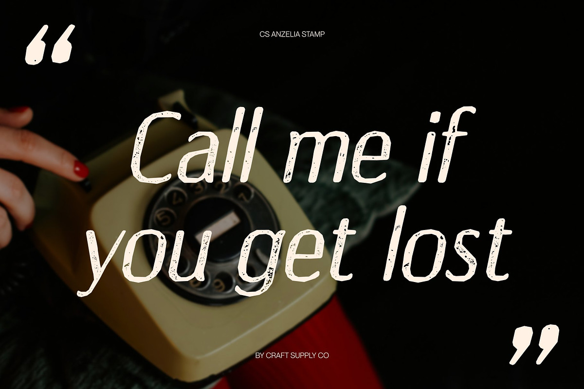 CS Anzelia Stamp, a Sans Serif Font by Craft Supply Co. (Photo 3 of 8)